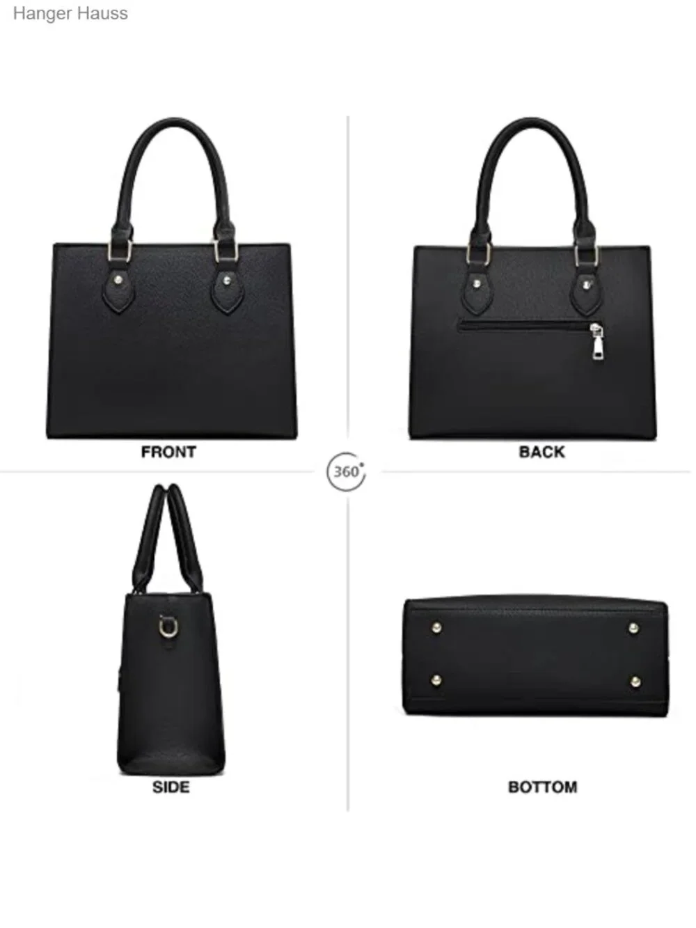 Women's PU Leather Tote Satchel Crossbody Handbag